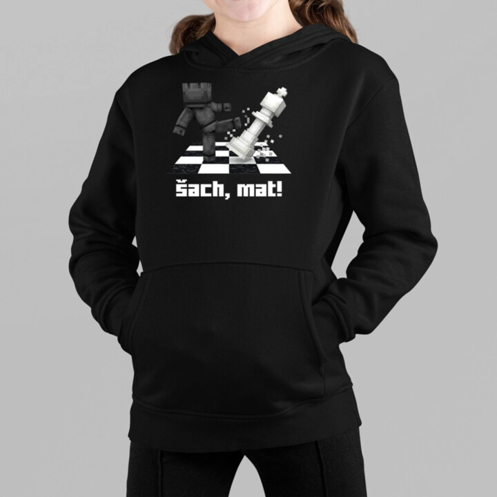 Šach, mat! - detská mikina s kapucňou