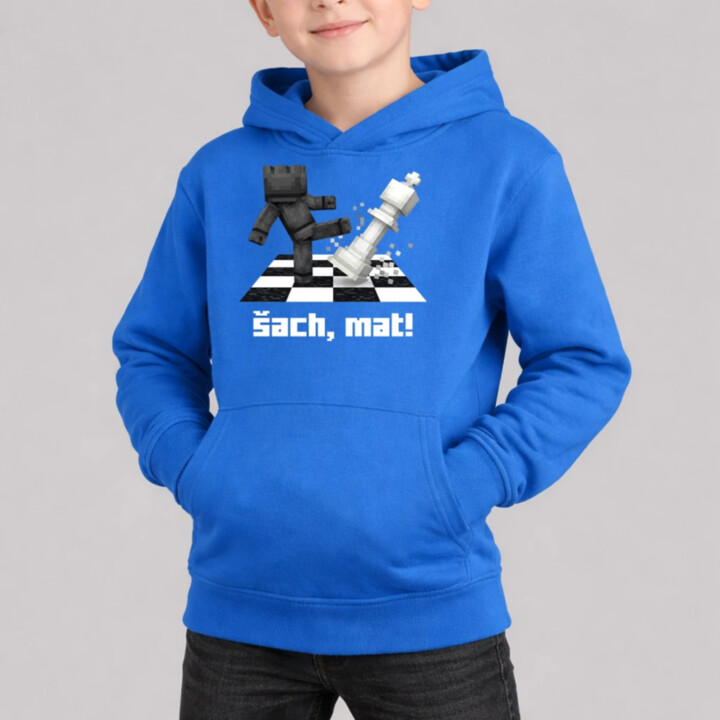 Šach, mat! - detská mikina s kapucňou