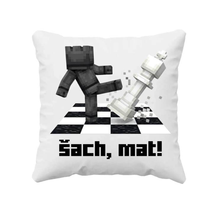 Šach, mat! - vankúš s potlačou