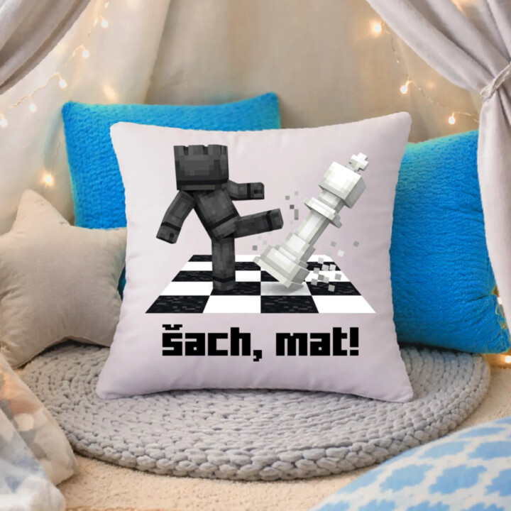 Šach, mat! - vankúš s potlačou