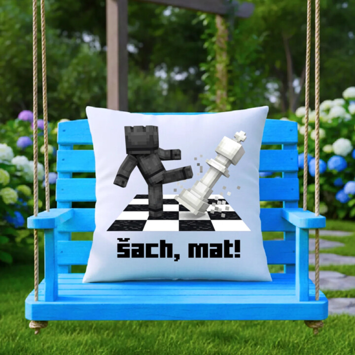 Šach, mat! - vankúš s potlačou