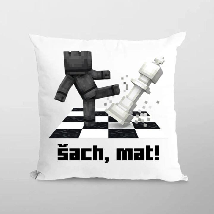 Šach, mat! - vankúš s potlačou