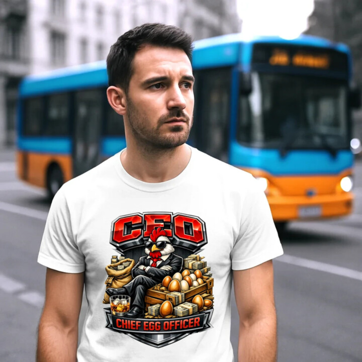 CEO: Chief Egg Officer - pánske tričko s potlačou