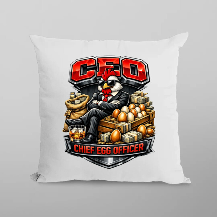 CEO: Chief Egg Officer - vankúš s potlačou