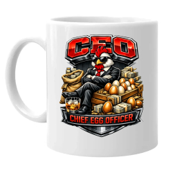 CEO: Chief Egg Officer - keramický hrnček s potlačou