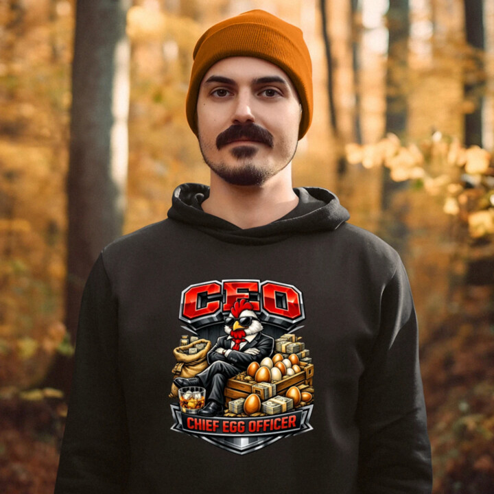 CEO: Chief Egg Officer  - pánska mikina s potlačou