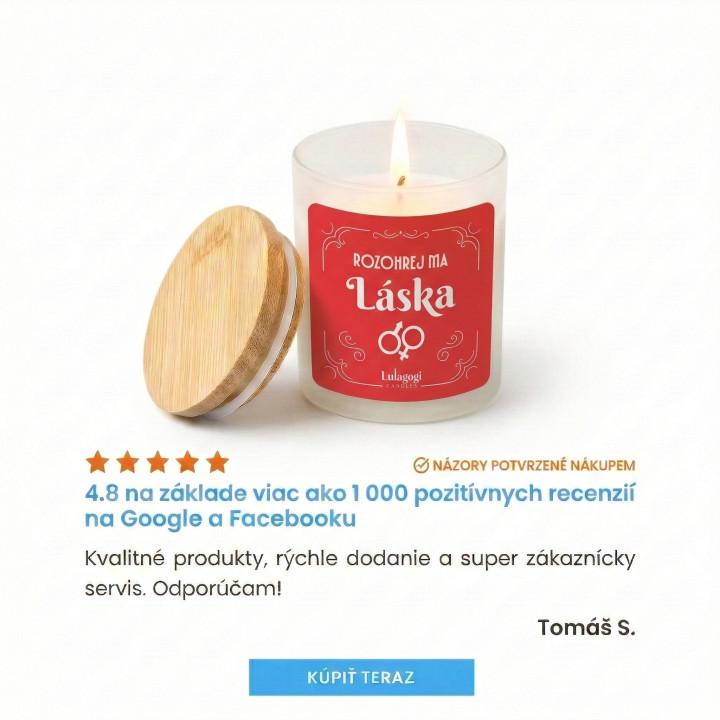 Rozohrej ma, láska - vonná sviečka ako darček