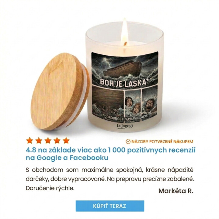 Boh je láska* (podrobnosti v pravidlách) - vonná sviečka ako darček