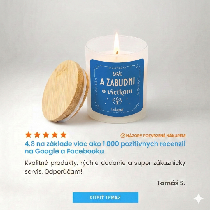 Zapáľ a zabudni o všetkom - vonná sviečka ako darček