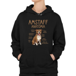 Amstaff anatómia  - dámska mikina s potlačou