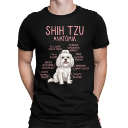 Shih Tzu – anatómia - pánske tričko s potlačou