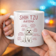 Shih Tzu – anatómia - keramický hrnček s potlačou