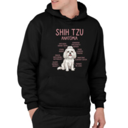 Shih Tzu – anatómia  - pánska mikina s potlačou
