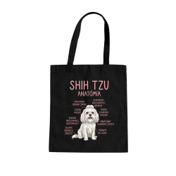 Shih Tzu – anatómia - taška s potlačou