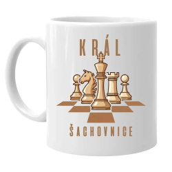 Kráľ šachovnice - keramický hrnček s potlačou