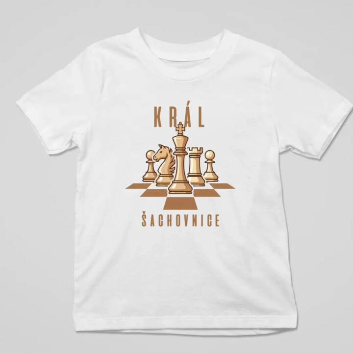 Kráľ šachovnice - detské tričko s potlačou