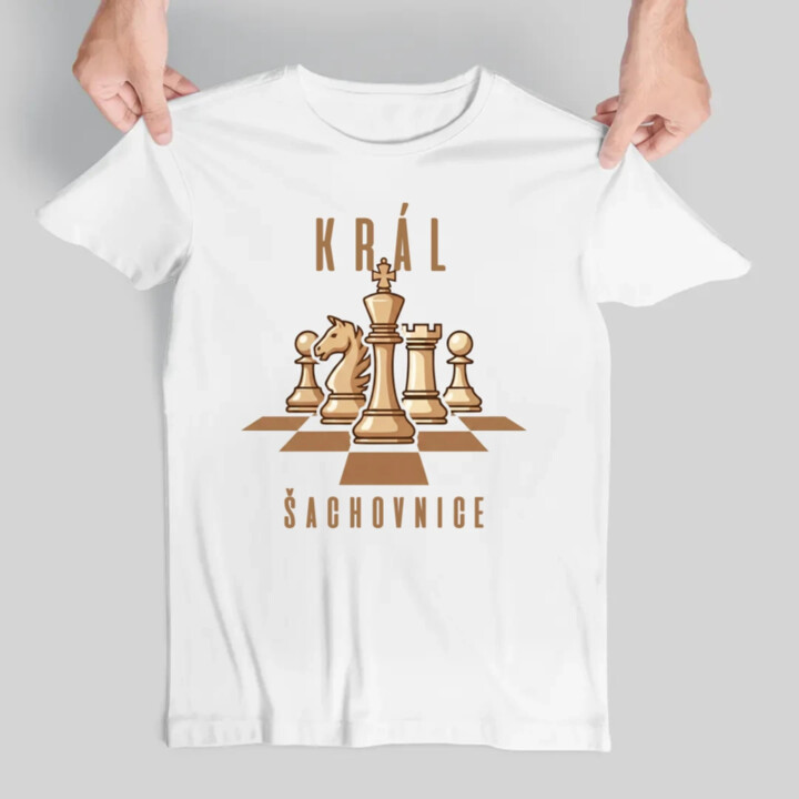 Kráľ šachovnice - pánske tričko s potlačou