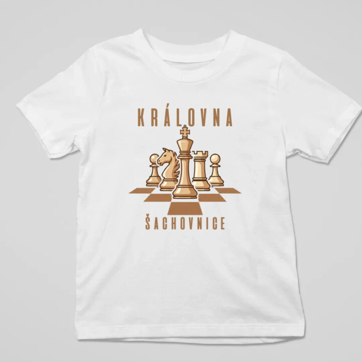 Královna šachovnice - detské tričko s potlačou