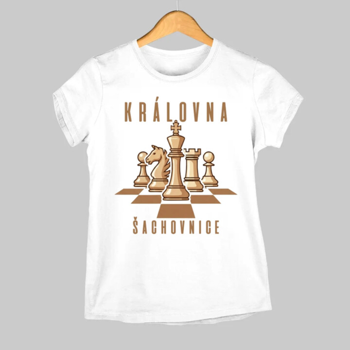 Královna šachovnice - dámske tričko s potlačou