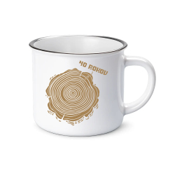 Letokruhy – 40 rokov  - smaltovaný hrnček s potlačou