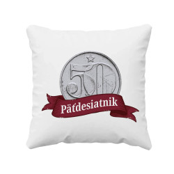 Päťdesiatnik - vankúš s potlačou