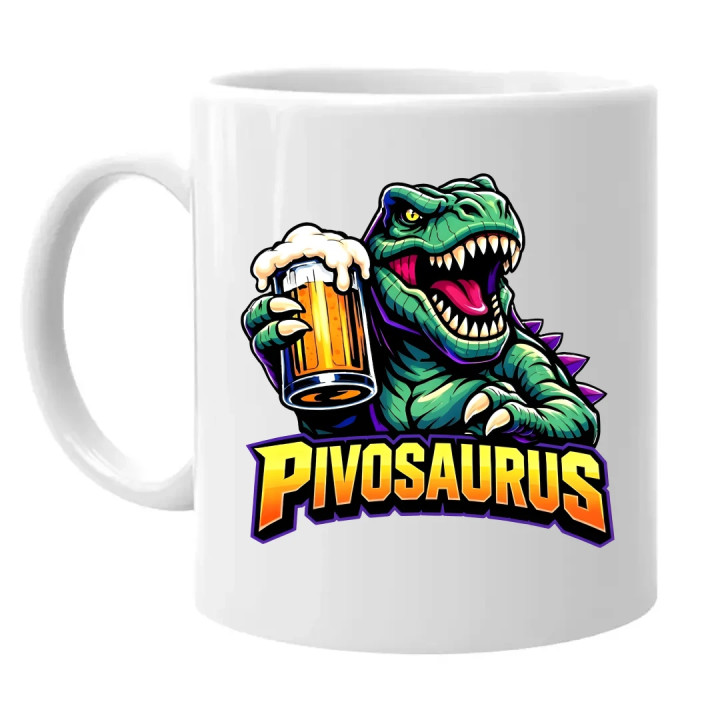 Pivosaurus - keramický hrnček s potlačou