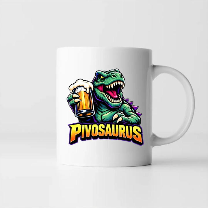 Pivosaurus - keramický hrnček s potlačou