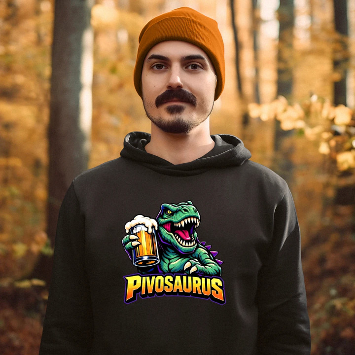 Pivosaurus  - pánska mikina s potlačou