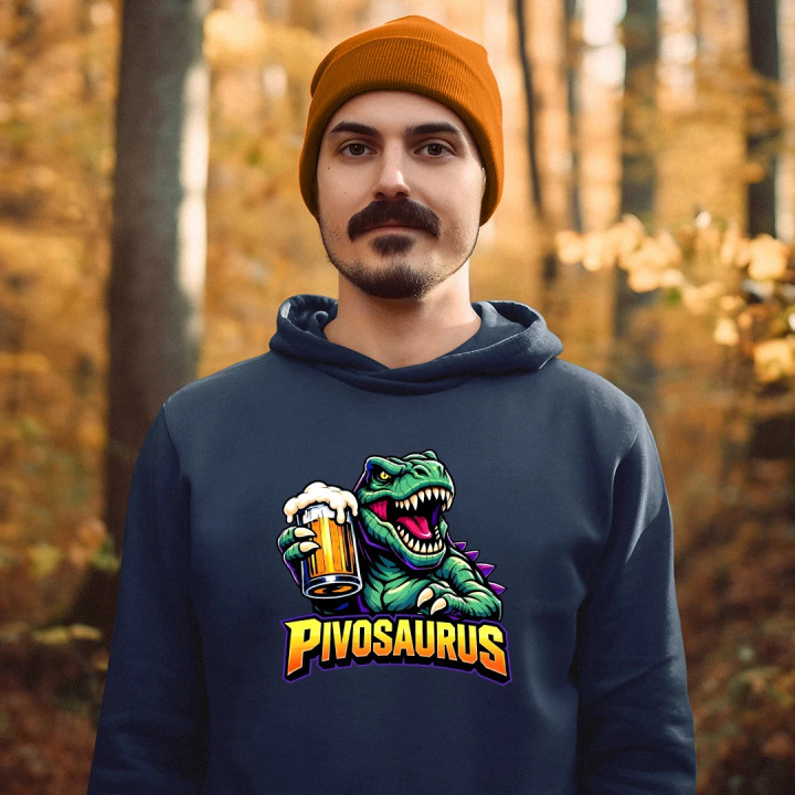 Pivosaurus  - pánska mikina s potlačou