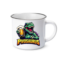Pivosaurus  - smaltovaný hrnček s potlačou