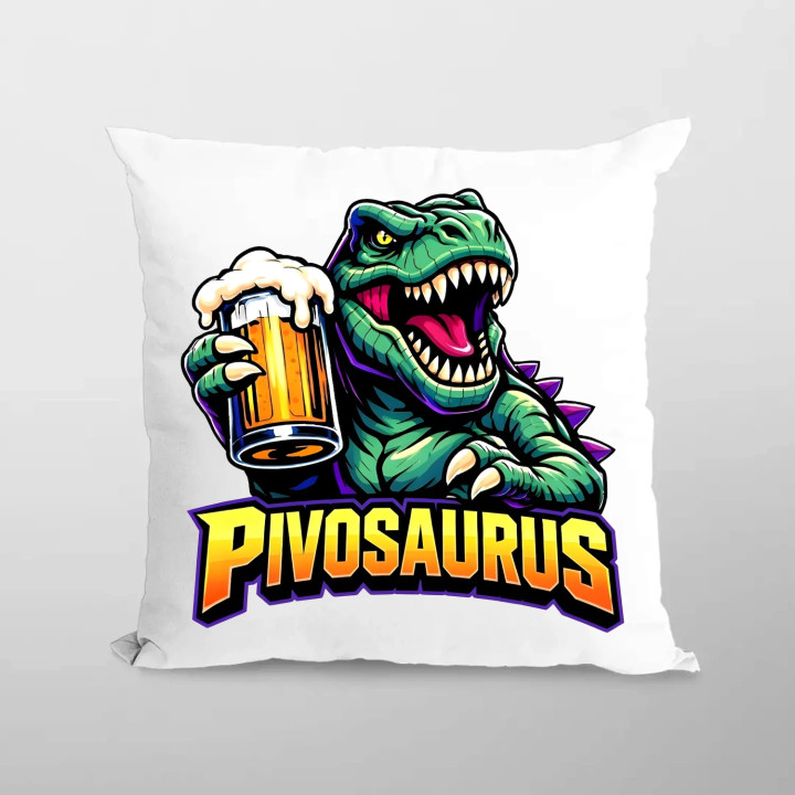 Pivosaurus - vankúš s potlačou