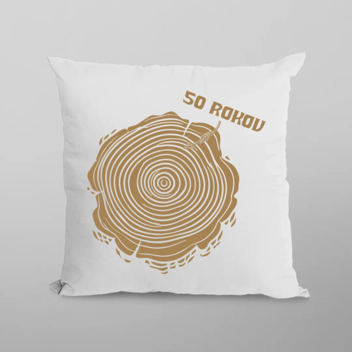 Letokruhy – 50 rokov - vankúš s potlačou