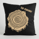 Letokruhy – 50 rokov - čierny vankúš s potlačou