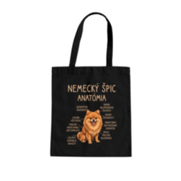 Nemecký špic – anatómia - taška s potlačou