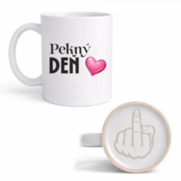 Pekný deň - keramický hrnček s gravírovaným dnom