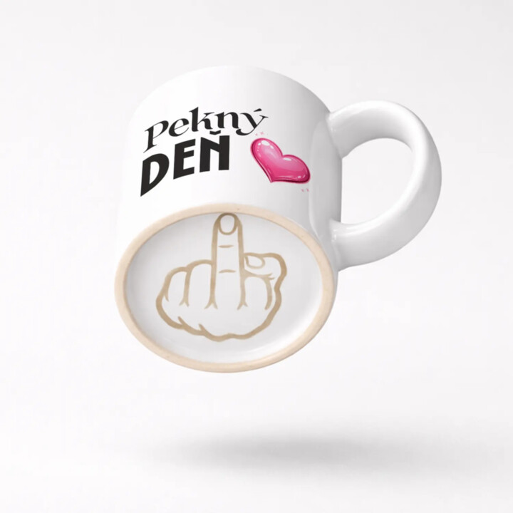 Pekný deň - keramický hrnček s gravírovaným dnom