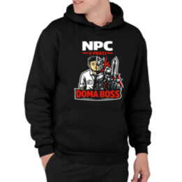 NPC v práci, doma boss  - pánska mikina s potlačou