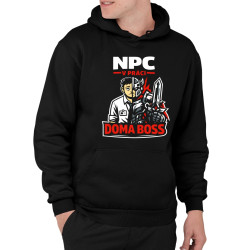 NPC v práci, doma boss  - pánska mikina s potlačou