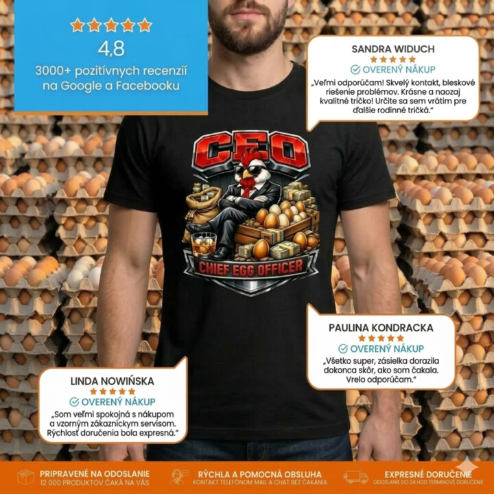 CEO: Chief Egg Officer - pánske tričko s potlačou