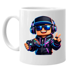Hráč s ovládačom - keramický hrnček s potlačou pre fanúšikov Roblox