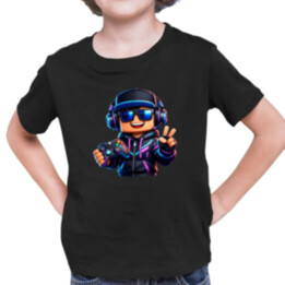 Hráč s ovládačom - detské tričko s potlačou pre fanúšikov Roblox