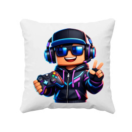 Hráč s ovládačom - vankúš s potlačou pre fanúšikov Roblox