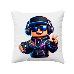 Hráč s ovládačom - vankúš s potlačou pre fanúšikov Roblox