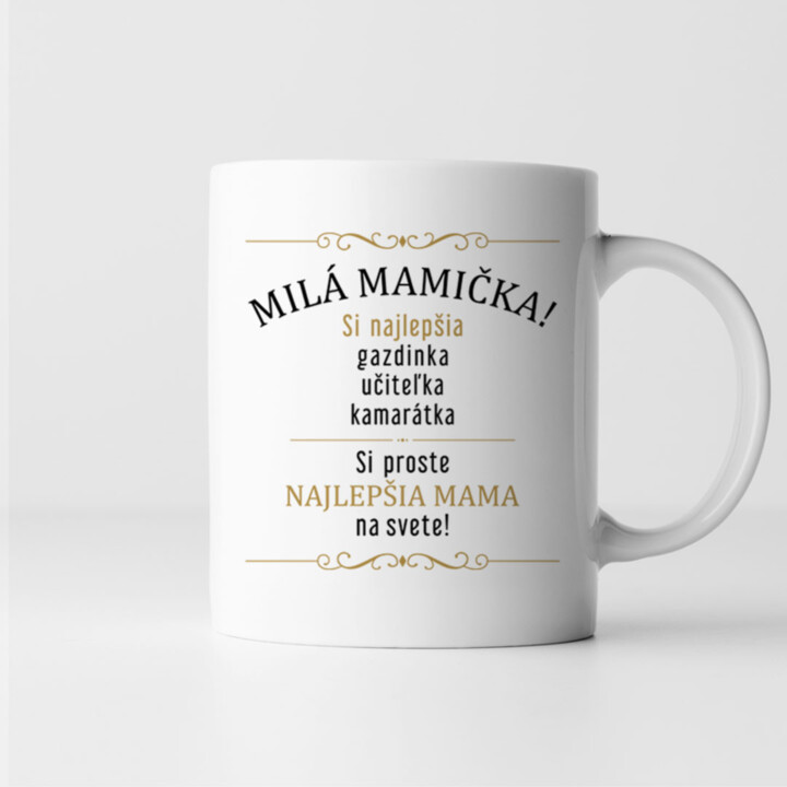 Milá mamička! - keramický hrnček s potlačou