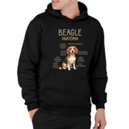 Beagle – anatómia   - pánska mikina s potlačou