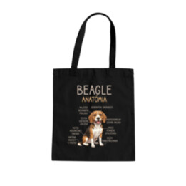 Beagle – anatómia  - taška s potlačou