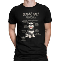Bradáč malý – anatómia - pánske tričko s potlačou