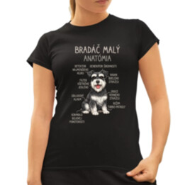 Bradáč malý – anatómia - dámske tričko s potlačou