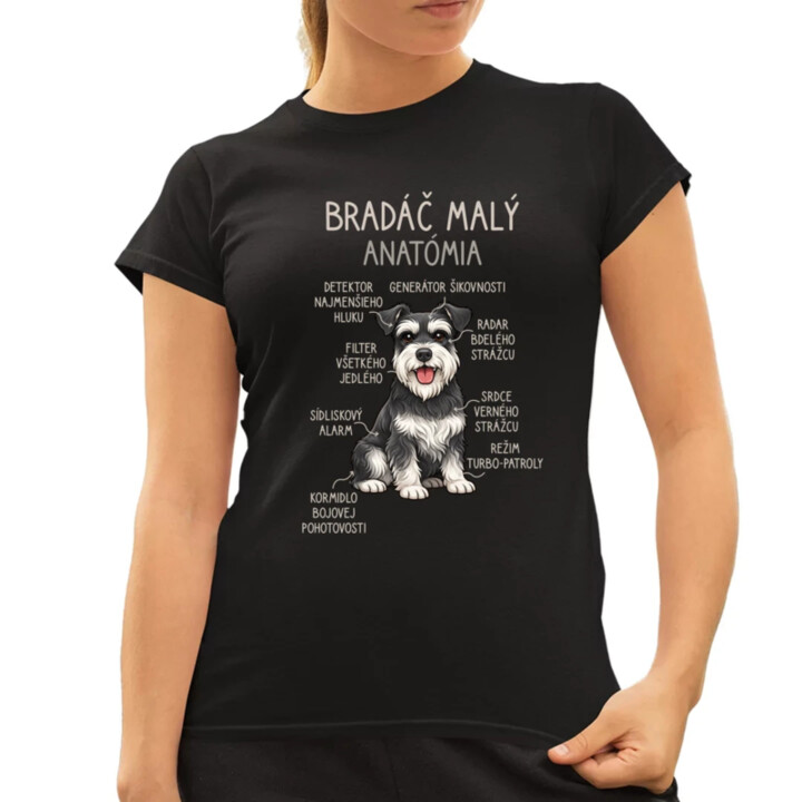 Bradáč malý – anatómia - dámske tričko s potlačou