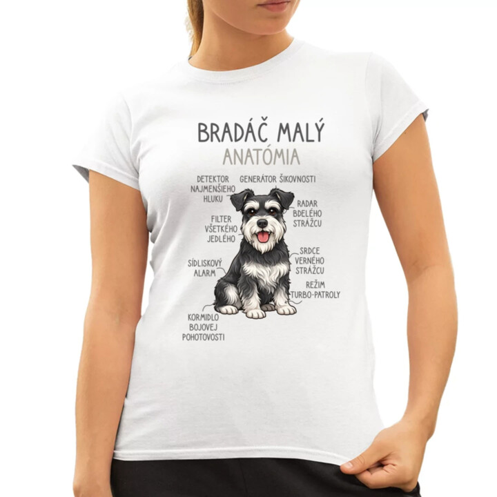 Bradáč malý – anatómia - dámske tričko s potlačou
